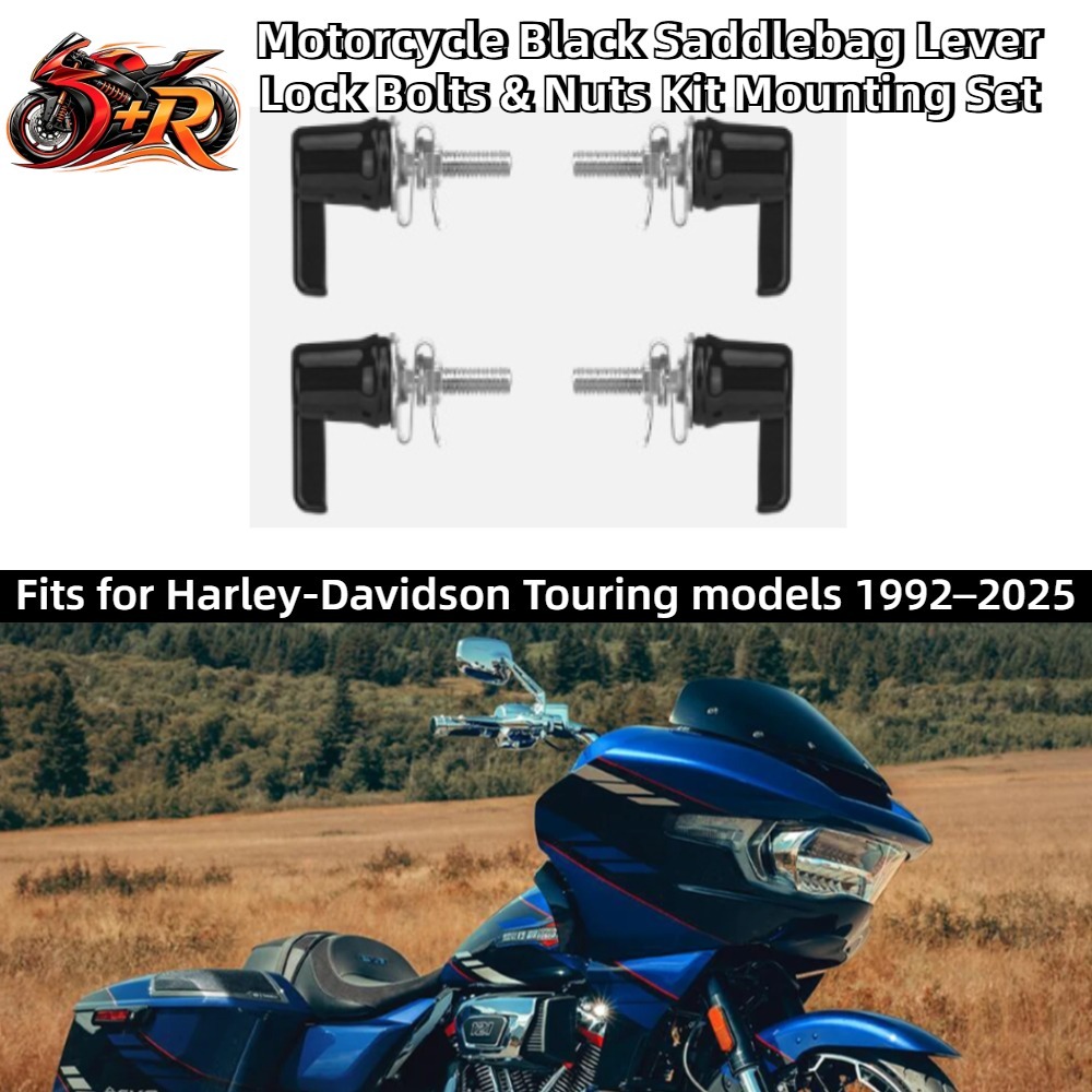 Model Kit Harley Davidson - 4 PCS Motorcycle Black Saddlebag Lever