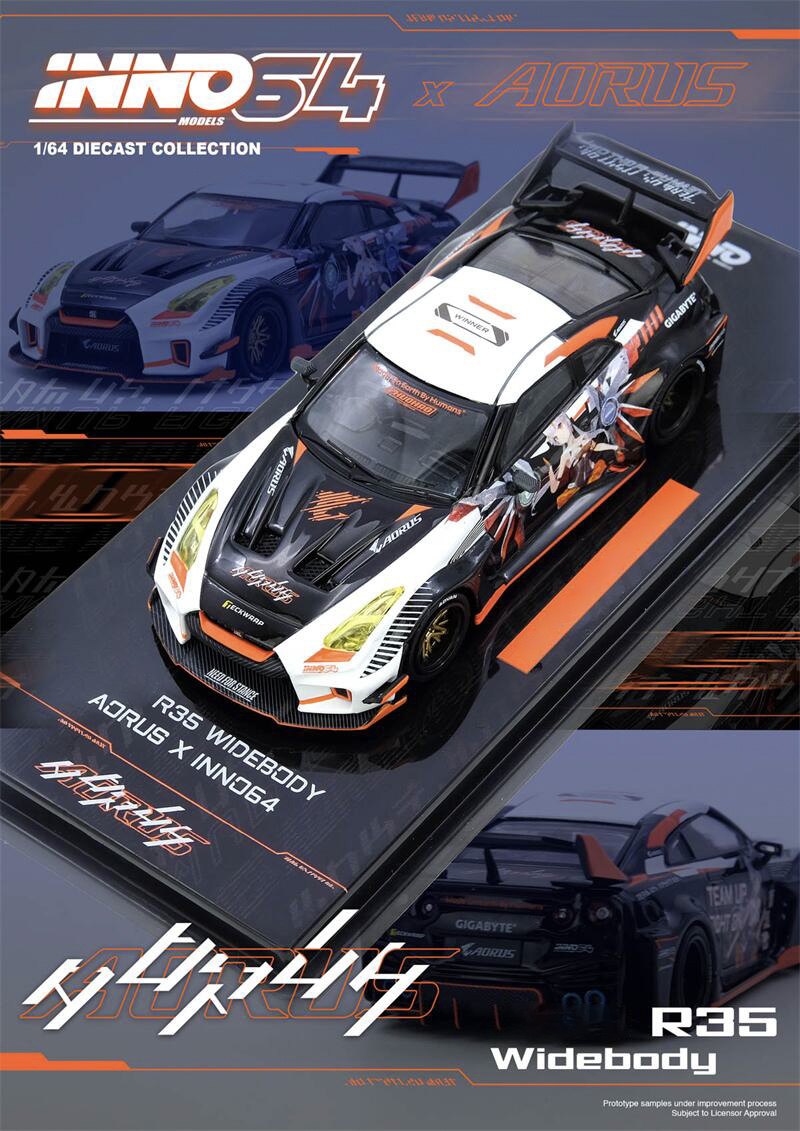 Model Kit R34 - INNO 1:64 R35 WIDEBODY AORUS X