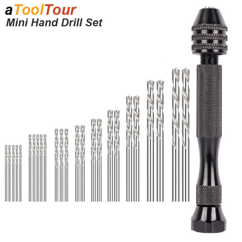 Pin Vice Micro - Micro Mini Hand Drill Bits Set