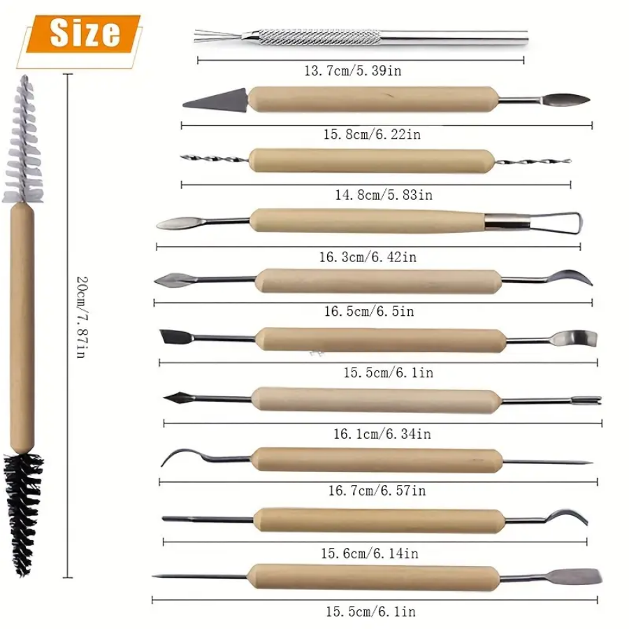 1SET Pottery Clay Sculpting Mo - Model Kit Tool Set 评论和价格