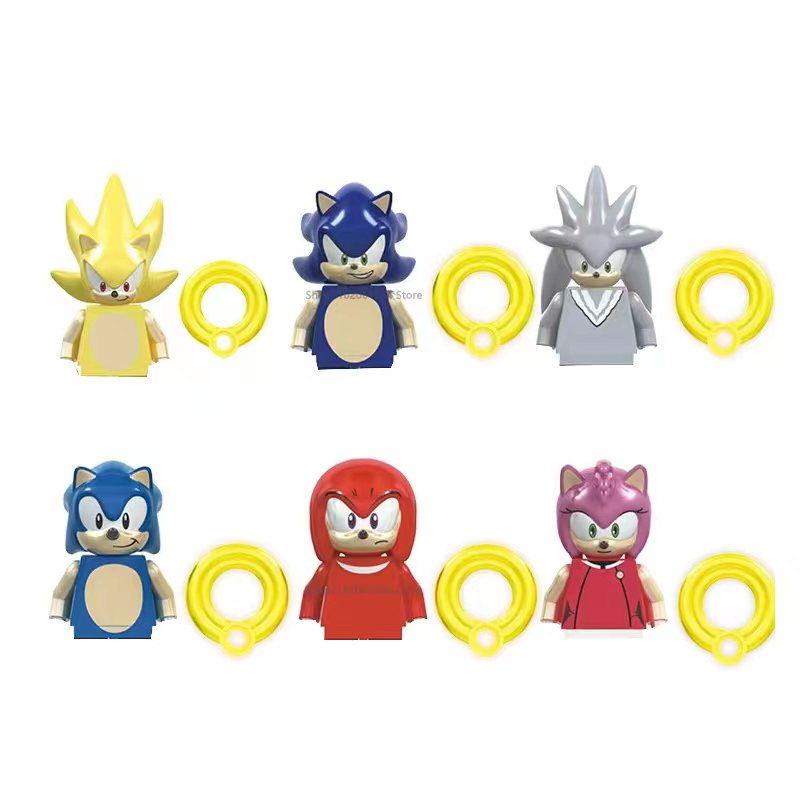 6Pcs/Set Anime Sonic Bricks Sh - Model Kit Sonic 评论和价格