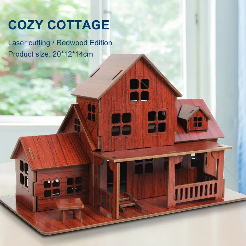 3D Wooden Puzzle Model GamesCo - Model Kit House 评论和价格