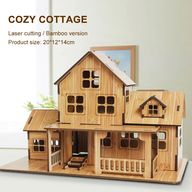 3D Wooden Puzzle Model GamesCo - Model Kit House 评论和价格