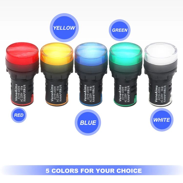 10pcs 22mm LED Indicator Light - Panel Line Marker 评论和价格