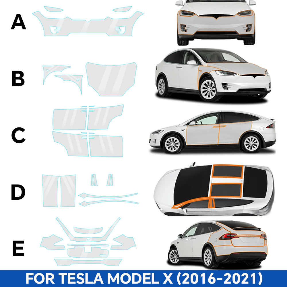 9MIL For Tesla Model X 2016-20 - Logo Model Kit 评论和价格