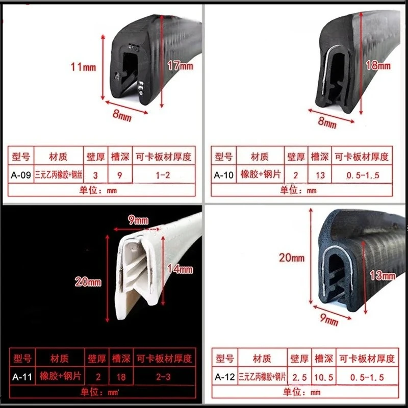 h/F/U Shape Sealing Strip EPDM - Panel Line Marker 评论和价格