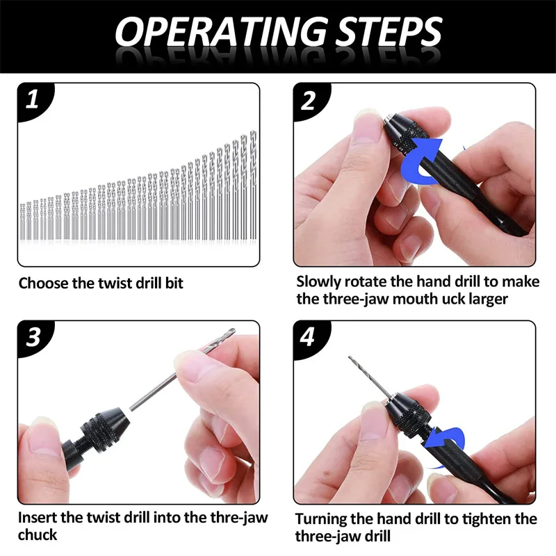 Mini Twist Drill Bits Hand Dri - Pin Vice Micro 评论和价格