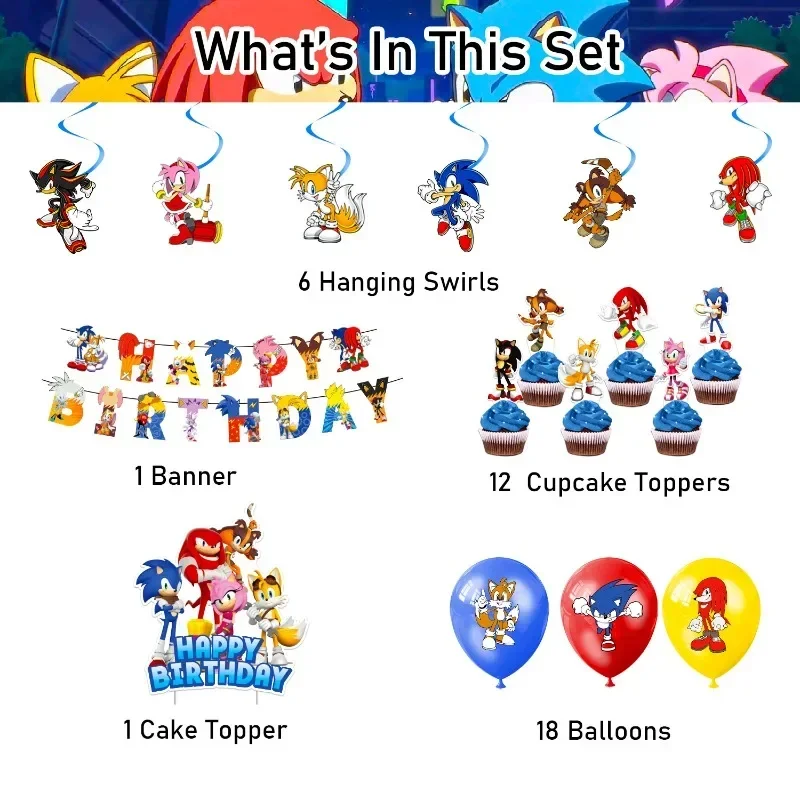 Sonic Theme Birthday Party Dec - Model Kit Sonic 评论和价格