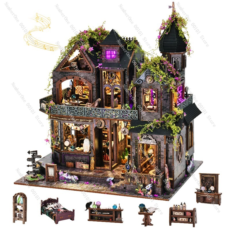 Wooden Miniature House Buildin - Model Kit House 评论和价格