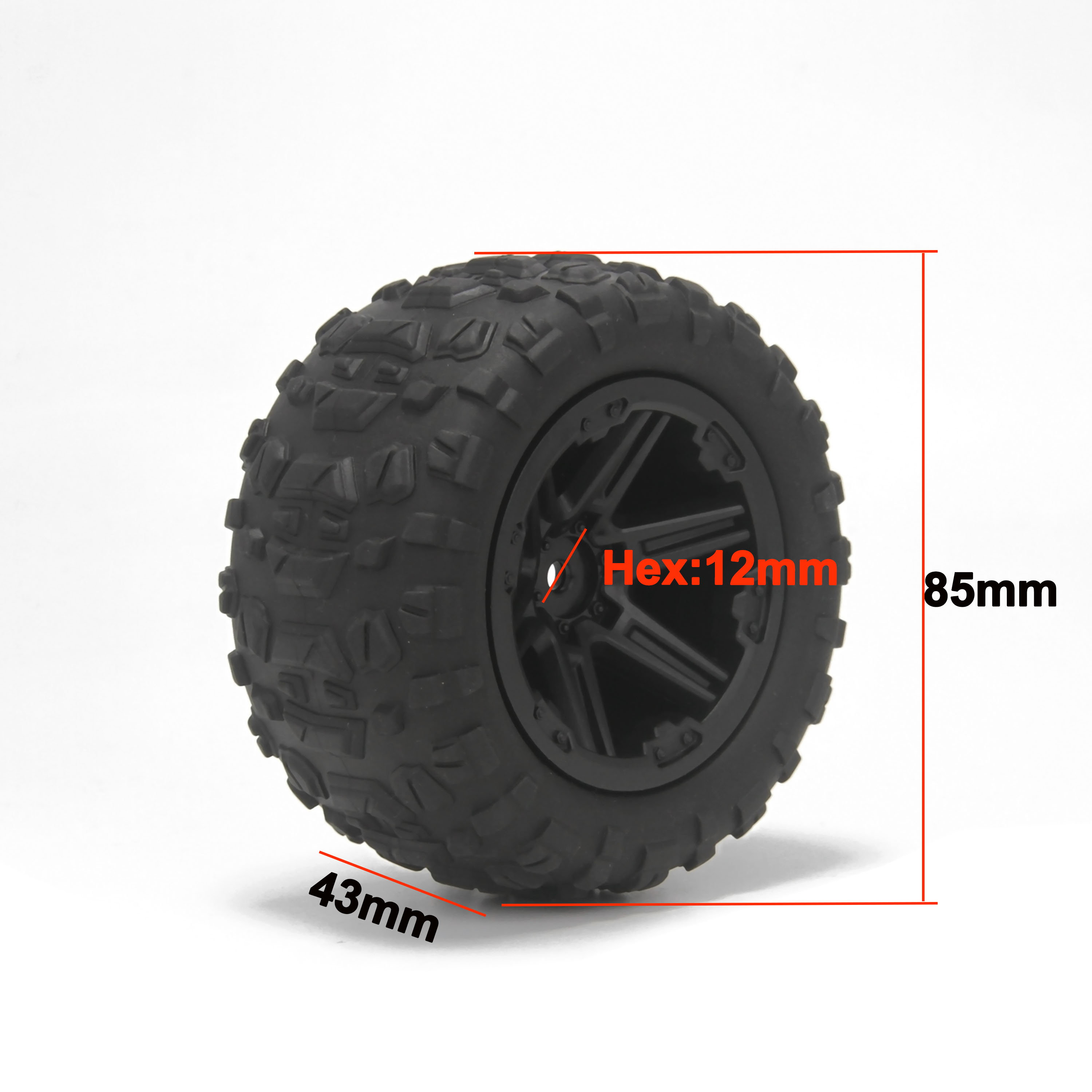 4PCS 85mm Rubber Tire Wheel Ri - Hot Wheels Car Monster Trucks 评论和价格