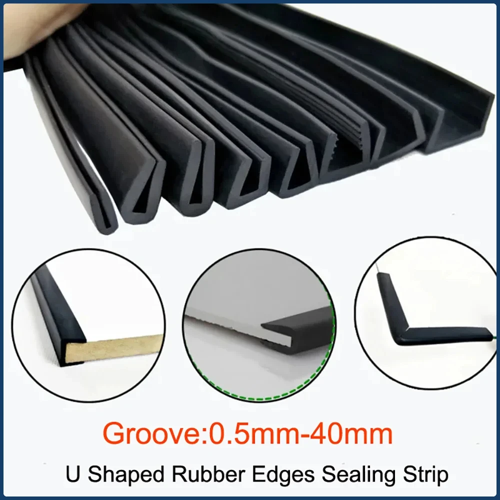 Black U Shaped Rubber Edge Sea - Panel Line Marker 评论和价格