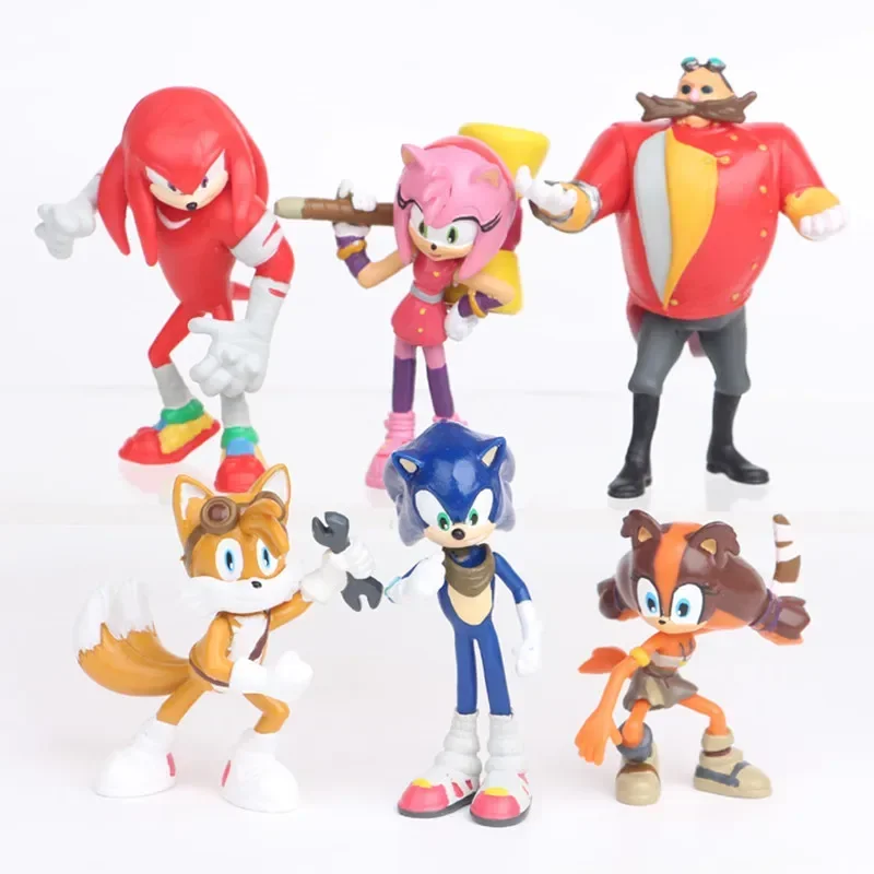 6Pieces/Set Sonic Action Figur - Model Kit Sonic 评论和价格